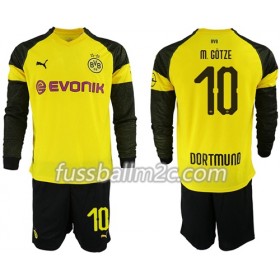 Fußballtrikots Borussia Dortmund M.Gotze 10 Kinder Heim Trikotsatz 2018-2019 Langarm